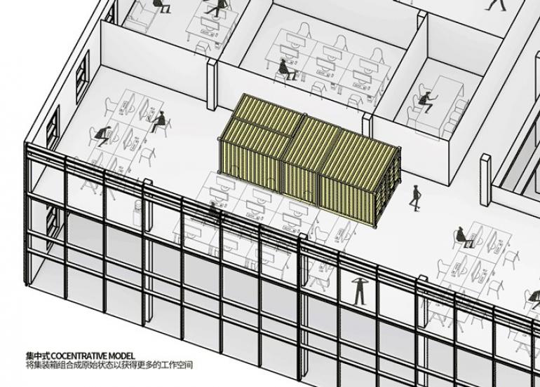 北京潮汐集装箱办公空间设计案例