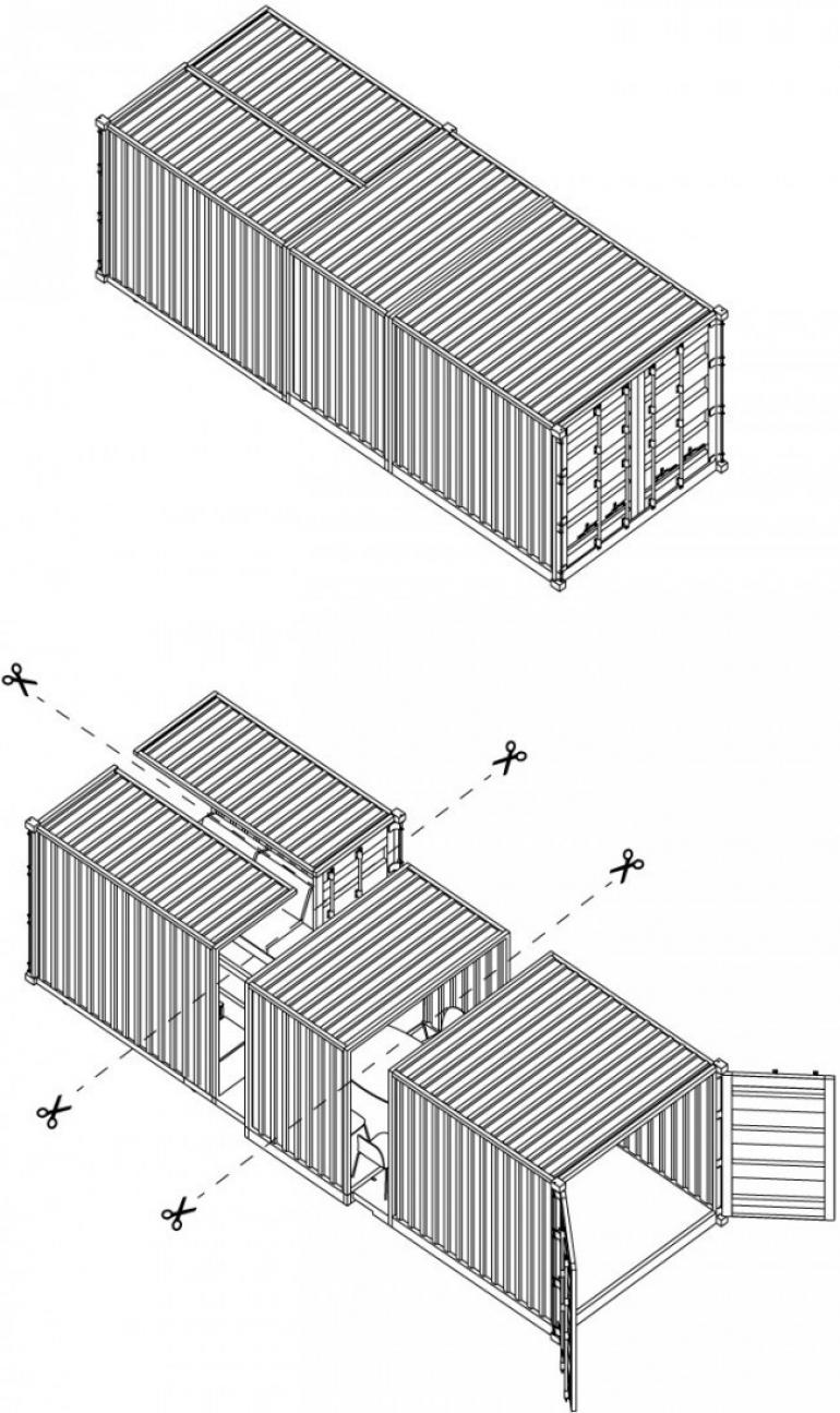 北京潮汐集装箱办公空间设计案例