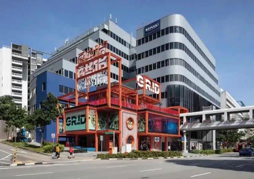新加坡GRiD商业惊艳改造 用工业霓虹打造城市新地标